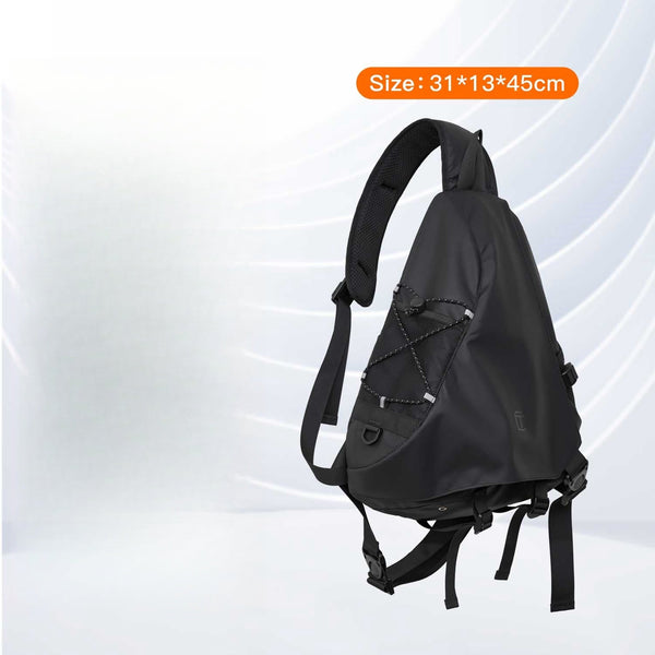 Oxford Fabric Large Sling Bag For Men Waterproof Hiking Black Sling Bag For Big LSB01881003