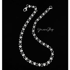 White Gem Womens Wallet Chain - iChainWallets