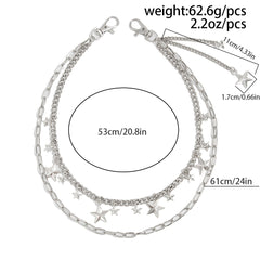 Stars Wallet Chain Womens 2 Chains Wallet Chain