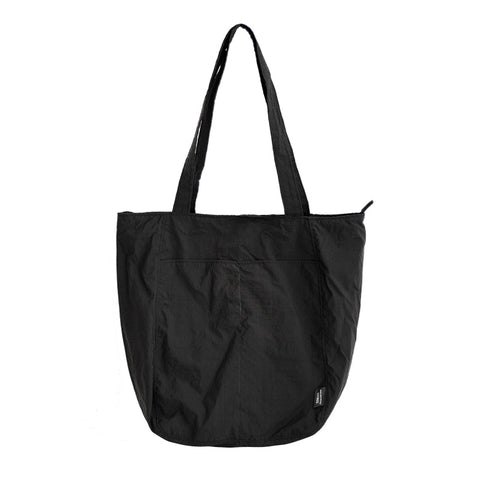 Large Nylon Tote Bag Womens Black Nylon Huge Tote Bag Minimalist Nylon Tote Bag With Zipper 