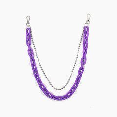 Cute Womens Black Resin Jeans Chain Resin Light Wallet Chains Panties Chain For Men