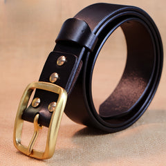 Handmade  Leather Mens Belts Custom Cool Leather Men Black Belts for Men
