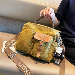 Canvas Convertible Crossbody Bag Canvas Handbag - Feltify Green Canvas Convertible Messenger Bag Backpack 