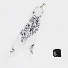 Black Paisley Bandana Kerchief Trousers Chain Pants Chains Biker Headscarf Jeans Chain Pants Chain