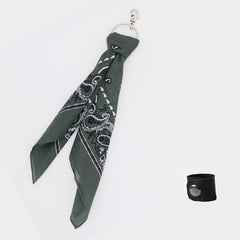 Black Paisley Bandana Kerchief Trousers Chain Pants Chains Biker Headscarf Jeans Chain Pants Chain