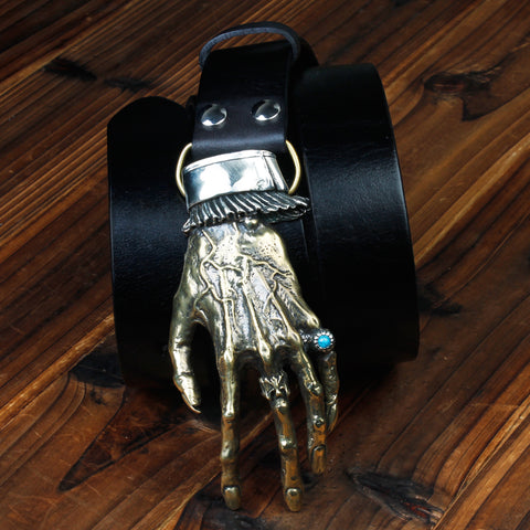 Handmade Genuine Black Leather Mens Belt Custom Cool Leather Men Belt for Men