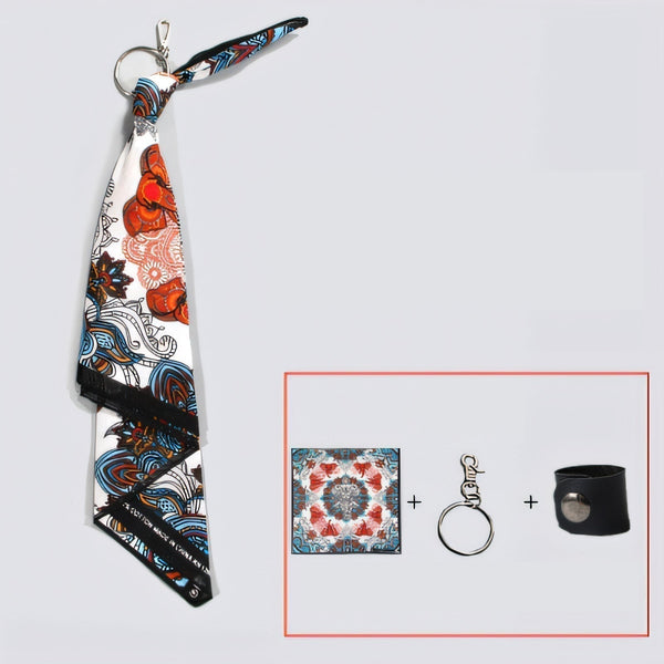 Elephant Paisley Bandana Pants Chain Kerchief Trousers Chain Biker Headscarf Jeans Chain Pants Chain