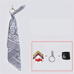 Paisley Bandana Pants Chain Kerchief Trousers Chain Biker Headscarf Jeans Chain Pants Chain