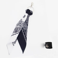Black Paisley Bandana Kerchief Trousers Chain Pants Chains Biker Headscarf Jeans Chain Pants Chain
