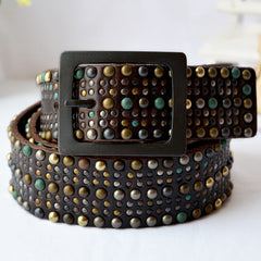 Handmade Genuine Leather Mens Belt Custom Cool Leather Men Black Belts for Men
