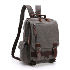 Blue Sling Bag for Big Man –  Convertible Canvas Large Sling Backpack – Large Canvas Sling Bag for Big Guys