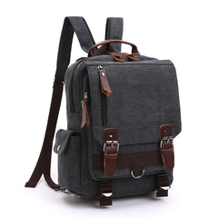 Black Sling Bag for Big Man –  Convertible Canvas Large Sling Backpack – Large Canvas Sling Bag for Big Guys