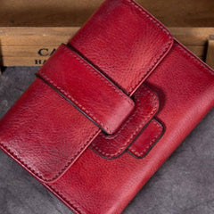 Genuine Leather Wallet Vintage billfold Wallet Purse For Men Women