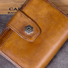 Genuine Leather Wallet billfold Wallet Vintage Wallet Purse Fo Women