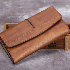 Genuine Leather Wallet Cards Wallet Long Wallet Trifold Wallet Purse For Men Women