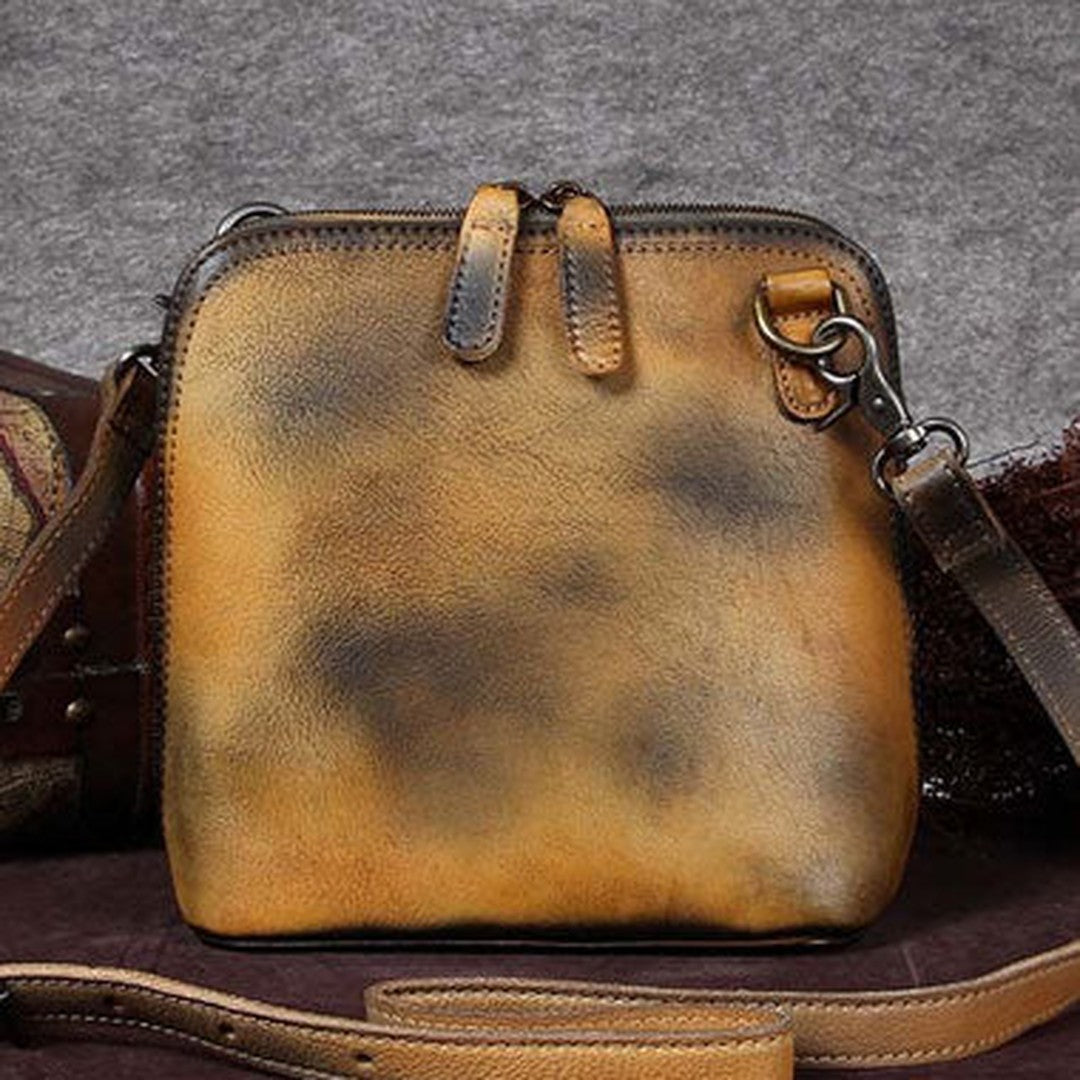 Genuine Leather Handbag Shell Style Bag Crossbody Bag Shoulder Bag Purse For Women