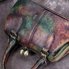 Genuine Leather Handbag Vintage Bag Shoulder Bag Crossbody Bag Clutch Purse For Women