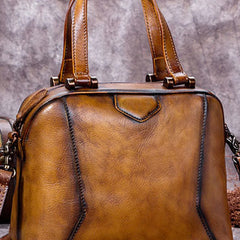Genuine Leather Handbag Vintage Crossbody Bag Shoulder Bag Purse For Women