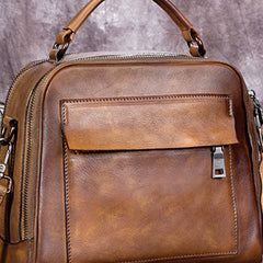 Genuine Leather Handbag Vintage Crossbody Bag Shoulder Bag Purse For Women