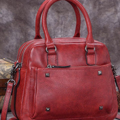 Genuine Leather Handbag Vintage Crossbody Bag Shoulder Bag Purse For Women