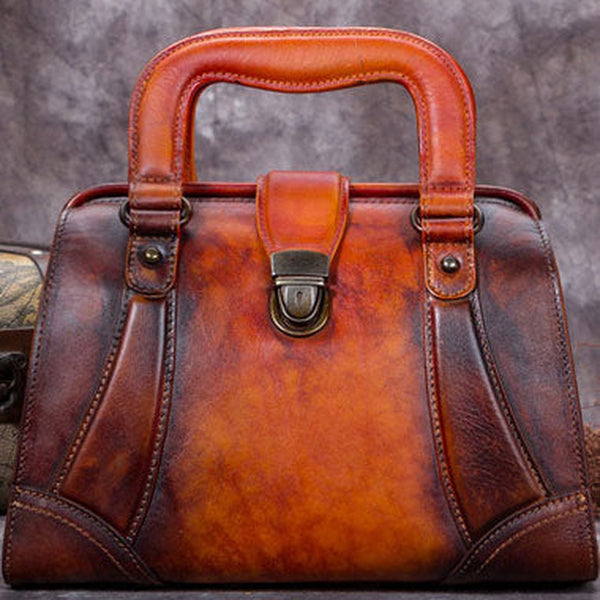 Genuine Leather Handbag Vintage Bag Shoulder Bag Crossbody Bag Purse For Women