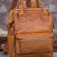 Vintage Handmade Womens Leather Backpack Bag Travel Backpack Purse For Women
