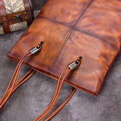 Genuine Leather Handbag Vintage Tote Bag Shoulder Bag Purse For Women