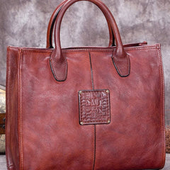 Genuine Leather Handbag Vintage Tote Bag Crossbody Bag Shoulder Bag Purse For Women
