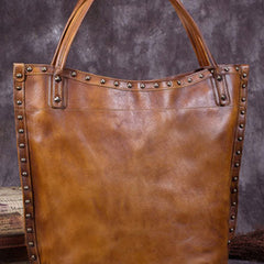 Genuine Leather Handbag Vintage Tote Bag Shoulder Bag Purse For Women