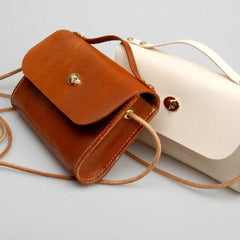 Handmade vintage leather crossbody small Satchel bag shoulder bag for women girl lady