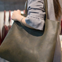 Handmade Womens Leather Large Tote bag leather Shoulder Tote Bag for women