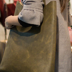 Handmade Womens Leather Large Tote bag leather Work Tote Bag for women