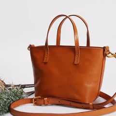 Brown Womens Leather Tote Purses Handbag Shoulder Bag for Women Leather Small Shopper Bag