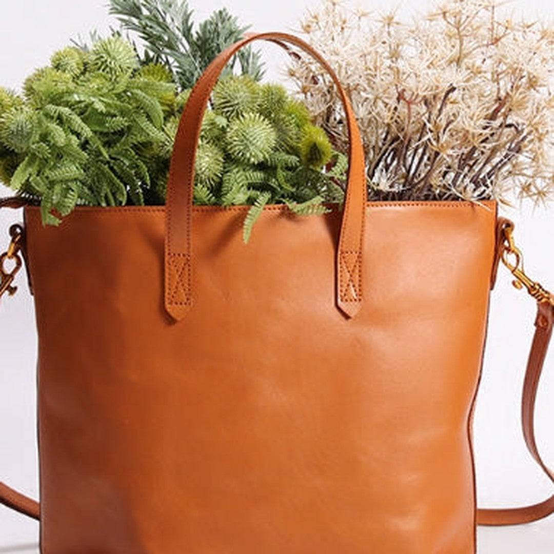 Handmade Leather Tote Purse Bucket Bag Handbag Shoulder Bag Large for Women Leather Shopper Bag