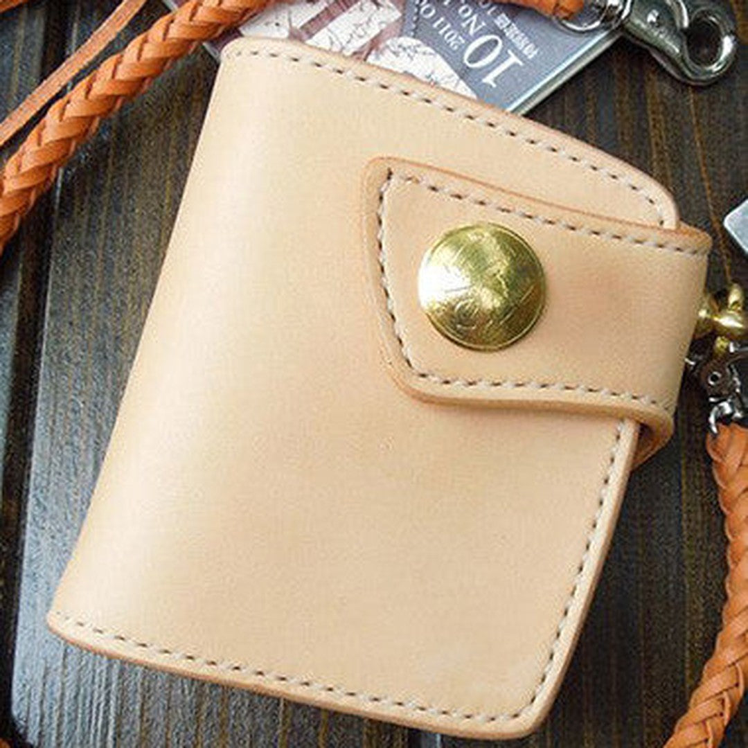 Handmade biker wallet trucker wallets Small chain wallet leather leather billfold wallet for men