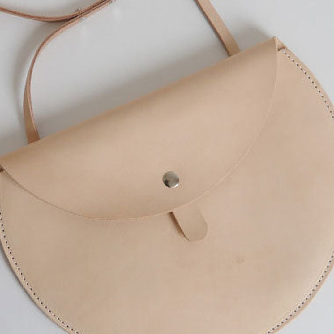 Handmade Leather crossbody purse bag beige purse for women leather bag