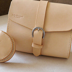 Handmade vintage cute rustic leather crossbody Shoulder Bag for girl women lady