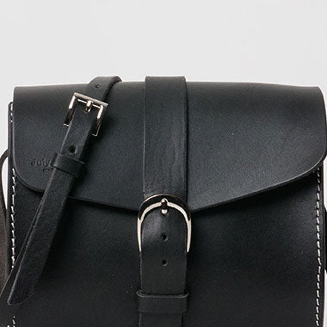 Handmade Leather purse crossbody bag black for women leather shoulder bag