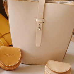 Handmade vintage busket rustic leather crossbody Shoulder Bag for girl women lady
