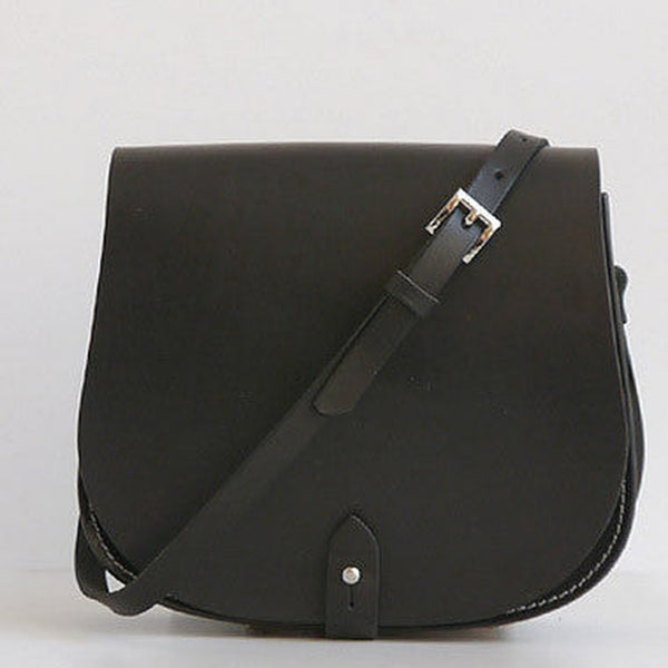 Handmade Leather crossbody bag shoulder bag small black for women leather shoulder purse