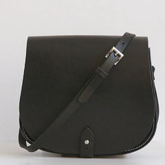 Handmade Leather crossbody bag shoulder bag small black for women leather shoulder purse