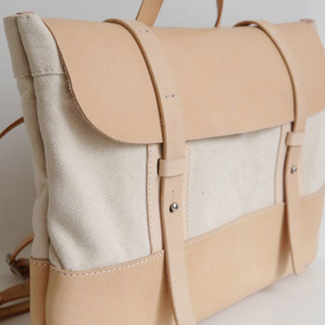 Handmade Leather messenger bag backpack canvas for men women leather shoulder bag