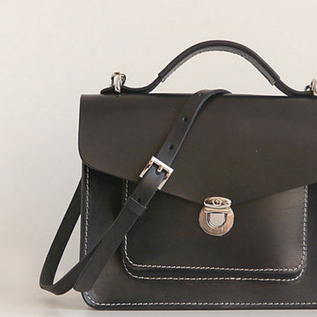 Handmade Womens Leather shoulder bags Satchel Bag School Bag for women