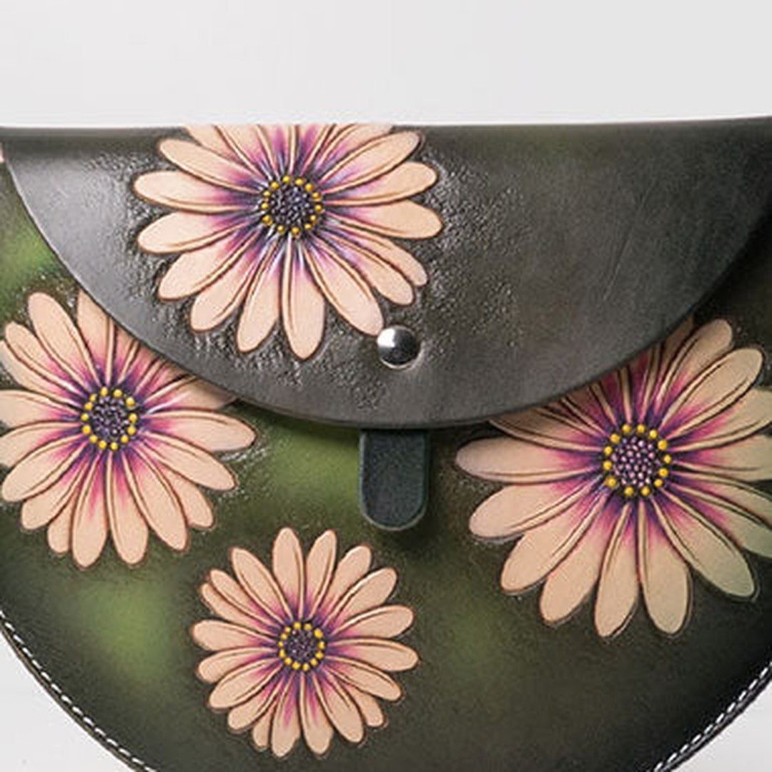 Handmade Leather crossbody purse bag clutch green purse for women leather bag