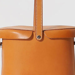 Handmade Leather handbag bucket bag Camel for women leather shopper bag