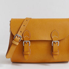 Handmade Leather school shoulder bags small leather crossbody bags for women