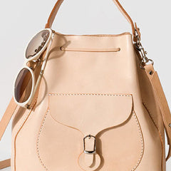 Handmade Leather handbag shoulder bag yellow brown for women leather shoulder bag