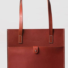 Handmade Leather handbag shoulder tote bag red for women leather shopper bag