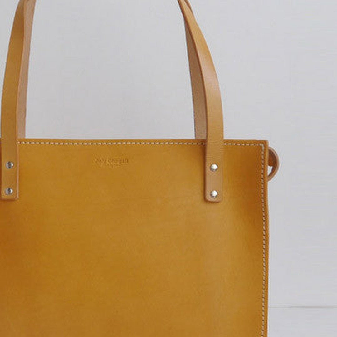 Handmade Leather handbag shoulder bag yellow for women leather shoulder bag