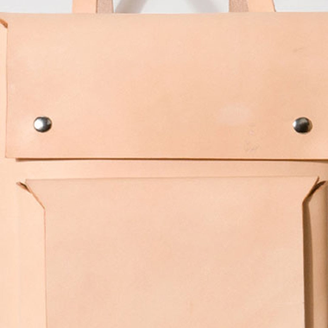 Handmade Leather beige backpack bag purse shoulder bag phone satchel bag